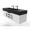 Castello Usa Nile 60" Wall Mounted White Vanity With Black Top And Black Handles CB-MC-60W-BL-2053-BL - alternate 6